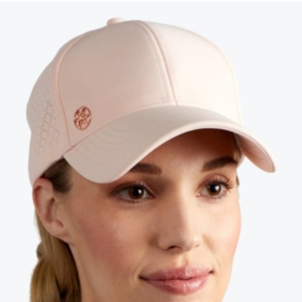 Gaiam Wander Breathable Geo Blush Pink Baseball Hat Cap
